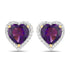 3.48 Carat Genuine Amethyst and White Topaz .925 Sterling Silver Earrings by Bids.com