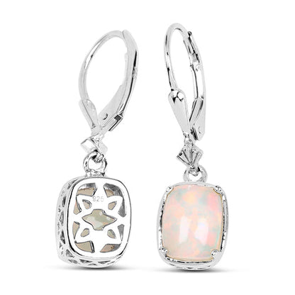 2.52 Carat Genuine Ethiopian Opal .925 Sterling Silver Earrings  DestGlow
