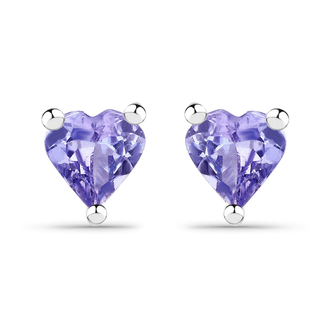 0.90 Carat Genuine Tanzanite .925 Sterling Silver Earrings 