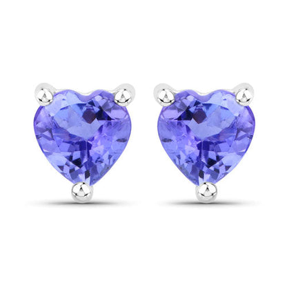 0.90 Carat Genuine Tanzanite .925 Sterling Silver Earrings  DestGlow