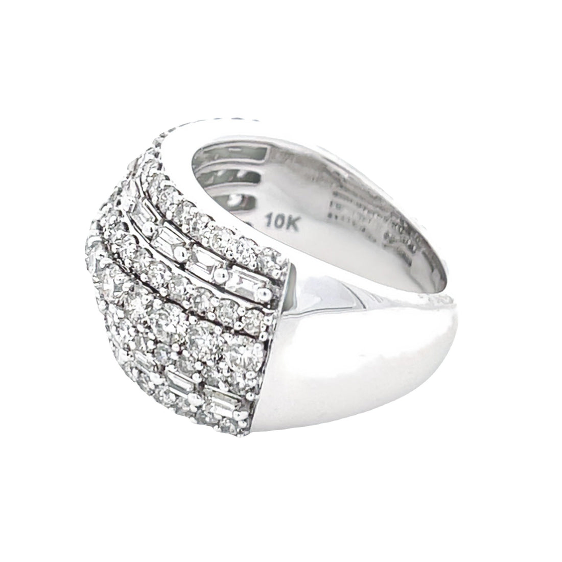 3.00ct Diamond Wedding Band Ring 10KT White Gold by Bids.com