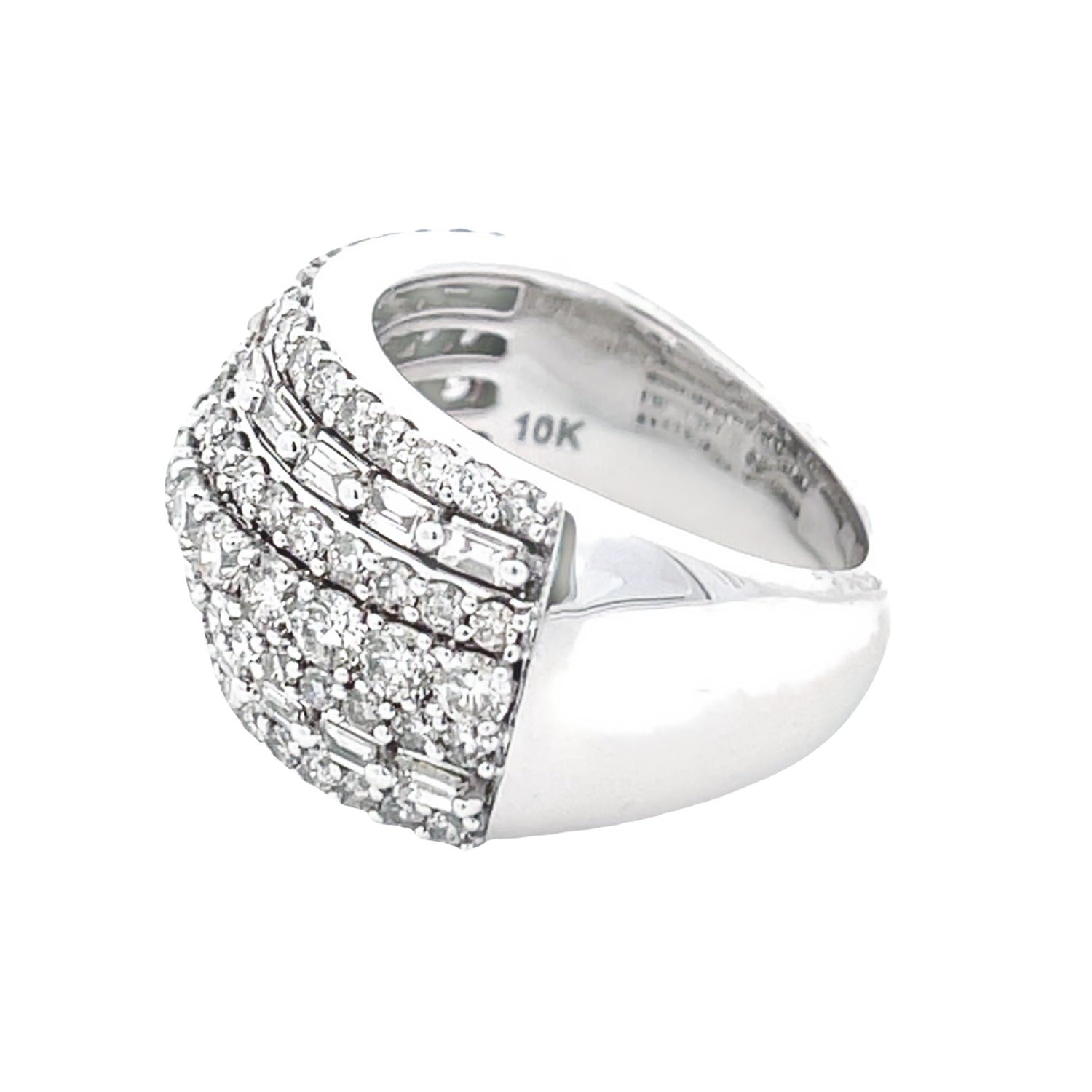 3.00ct Diamond Wedding Band Ring 10KT White Gold by Bids.com