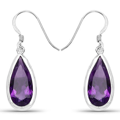 10.10 Carat Genuine Amethyst .925 Sterling Silver Earrings  DestGlow
