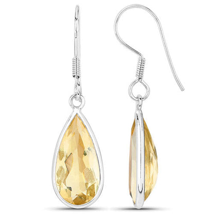 10.04 Carat Genuine Citrine .925 Sterling Silver Earrings by Bids.com