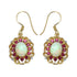 14K Yellow Gold Plated 4.94 Carat Genuine Multi Stones .925 Sterling Silver Earrings by Bids.com