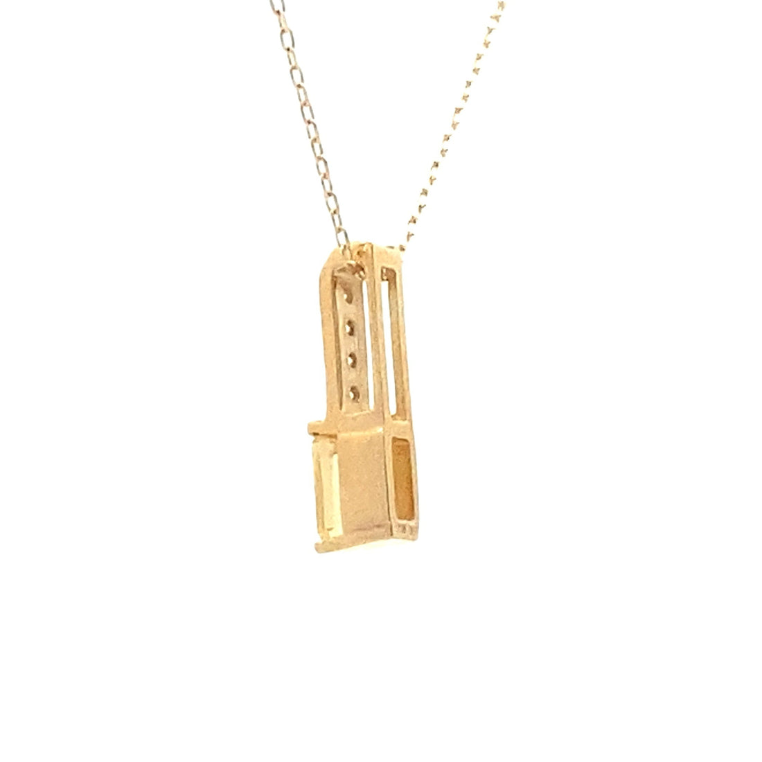 .06ct Citrine Diamond Fashion Pendants 10KT Yellow Gold by Bids.com