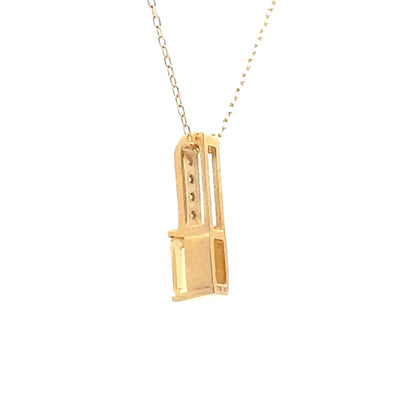 .06ct Citrine Diamond Fashion Pendants 10KT Yellow Gold by Bids.com