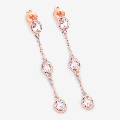 1.62 Carat Genuine Morganite .925 Sterling Silver Earrings by Bids.com