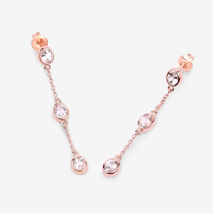 1.62 Carat Genuine Morganite .925 Sterling Silver Earrings by Bids.com