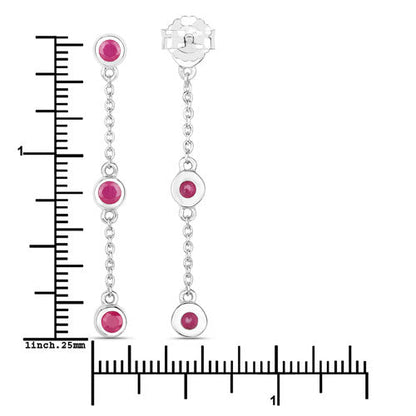 0.78 Carat Genuine Ruby .925 Sterling Silver Earrings by Bids.com