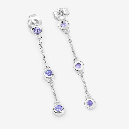 0.60 Carat Genuine Tanzanite .925 Sterling Silver Earrings by Bids.com