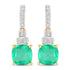 2.72 Carat Genuine Ethiopian Emerald and White Diamond 14K Yellow Gold Earrings by Bids.com