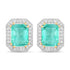 2.99 Carat Genuine Ethiopian Emerald and White Diamond 14K Yellow Gold Earrings by Bids.com