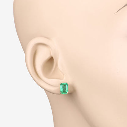 2.75 Carat Genuine Ethiopian Emerald 14K Yellow Gold Earrings by Bids.com