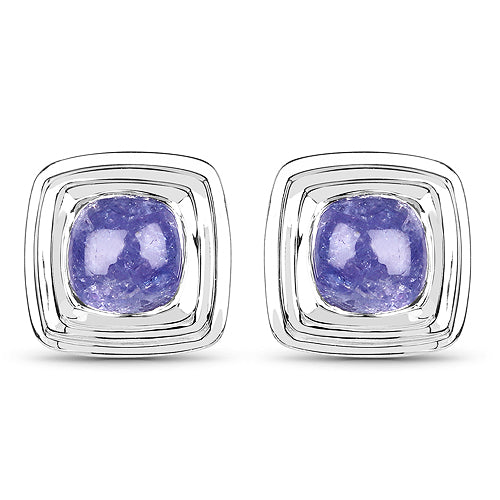 4.74 Carat Genuine Tanzanite .925 Sterling Silver Earrings  DestGlow