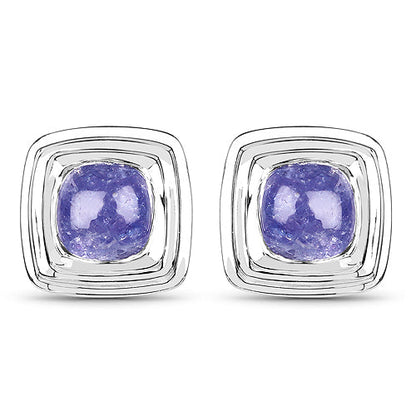 4.74 Carat Genuine Tanzanite .925 Sterling Silver Earrings  DestGlow