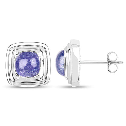 4.74 Carat Genuine Tanzanite .925 Sterling Silver Earrings  DestGlow