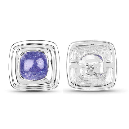 4.74 Carat Genuine Tanzanite .925 Sterling Silver Earrings  DestGlow