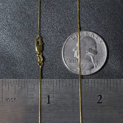 14k Yellow Gold Round Snake Chain 0.7mm by Bids.com