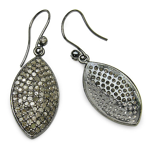 2.82 Carat Genuine Diamond .925 Sterling Silver Earrings by Bids.com