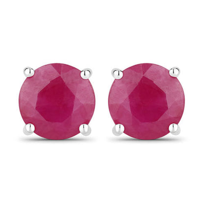 0.86 Carat Genuine Ruby 14K White Gold Earrings by Bids.com