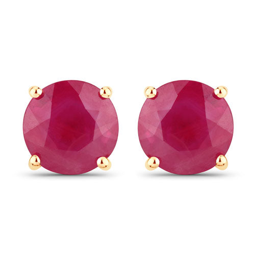 0.86 Carat Genuine Ruby 14K Yellow Gold Earrings by Bids.com