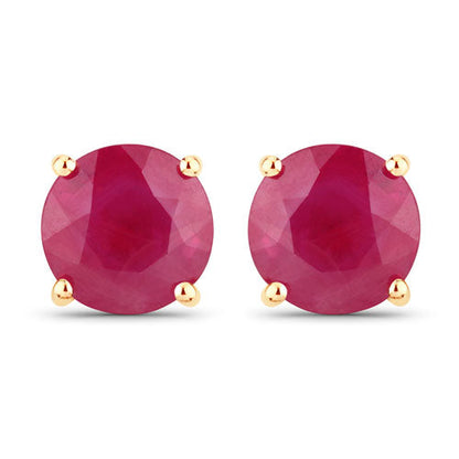 0.86 Carat Genuine Ruby 14K Yellow Gold Earrings by Bids.com
