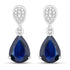 2.76 Carat Genuine Blue Sapphire and White Diamond 10K White Gold Earrings by Bids.com