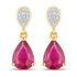 2.46 Carat Genuine Ruby and White Diamond 14K Yellow Gold Earrings by Bids.com