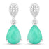 2.28 Carat Genuine Zambian Emerald and White Diamond 10K White Gold Earrings by Bids.com