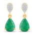 2.28 Carat Genuine Zambian Emerald and White Diamond 10K Yellow Gold Earrings by Bids.com