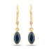 1.20 Carat Genuine Blue Sapphire 10K Yellow Gold Earrings  DestGlow