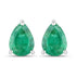 0.70 Carat Genuine Zambian Emerald 10K White Gold Earrings  DestGlow