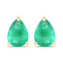 0.70 Carat Genuine Zambian Emerald 14K Yellow Gold Earrings by Bids.com