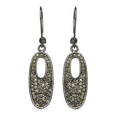 1.20 Carat Genuine Diamond .925 Sterling Silver Earrings by Bids.com