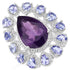 5.82 Carat Genuine Amethyst and Tanzanite .925 Sterling Silver Ring by Bids.com