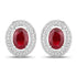 2.12 Carat Genuine Ruby and White Diamond 14K White Gold Earrings by Bids.com
