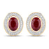 2.12 Carat Genuine Ruby and White Diamond 14K Yellow Gold Earrings by Bids.com