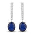 3.24 Carat Genuine Blue Sapphire and White Diamond 14K White Gold Earrings by Bids.com