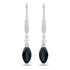 2.73 Carat Genuine Blue Sapphire and White Diamond 14K White Gold Earrings by Bids.com