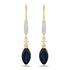 2.73 Carat Genuine Blue Sapphire and White Diamond 14K Yellow Gold Earrings by Bids.com