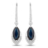 2.79 Carat Genuine Blue Sapphire and White Diamond 14K White Gold Earrings by Bids.com