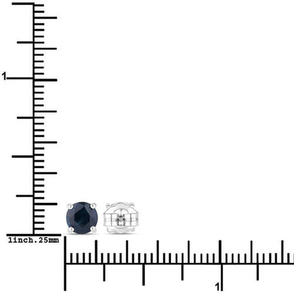 1.30 Carat Genuine Blue Sapphire 14K White Gold Earrings by Bids.com