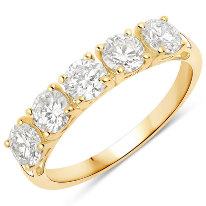 1.50 Carat Genuine Lab Grown Diamond 14K Yellow Gold Ring by Bids.com