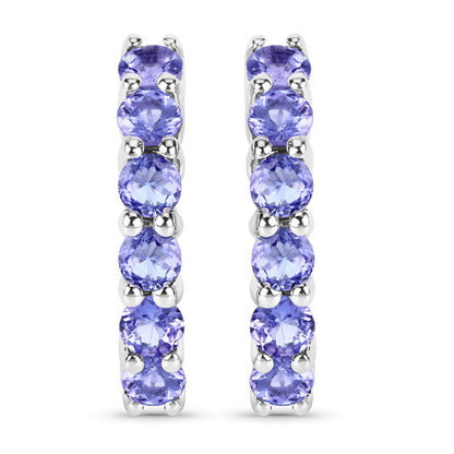 1.20 Carat Genuine Tanzanite .925 Sterling Silver Earrings  DestGlow