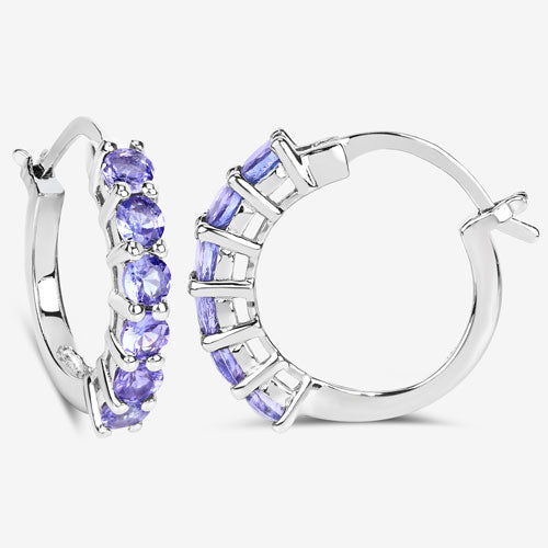 1.20 Carat Genuine Tanzanite .925 Sterling Silver Earrings  DestGlow