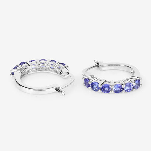 1.20 Carat Genuine Tanzanite .925 Sterling Silver Earrings  DestGlow