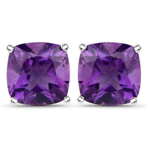 5.20 Carat Genuine Amethyst .925 Sterling Silver Earrings  DestGlow