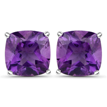 5.20 Carat Genuine Amethyst .925 Sterling Silver Earrings  DestGlow
