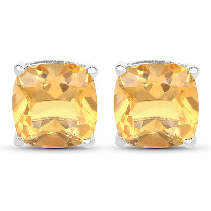 5.80 Carat Genuine Citrine .925 Sterling Silver Earrings  DestGlow